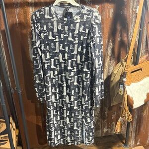 2FiftyTwo Black and White Long Sleeve Dress